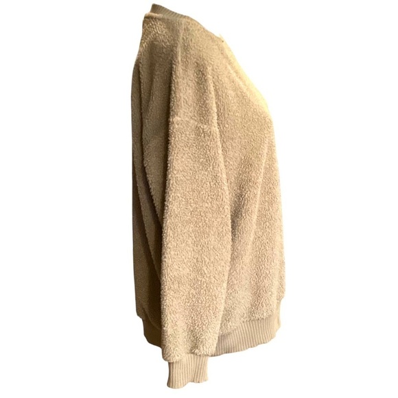 A New Day Teddy Bear Crewneck Pullover, Tan Color - Size XL Cozy Lightweight - Picture 4 of 10